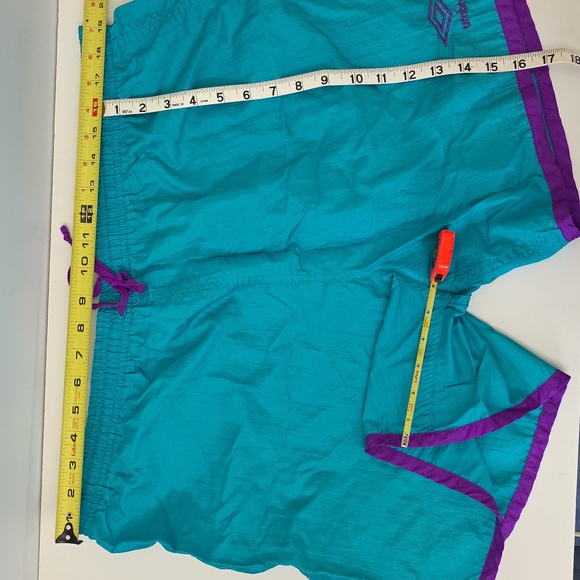 Umbro Vintage 80s 90s Soccer Shorts Adult XL Turquiose Unisex - Picture 7 of 8